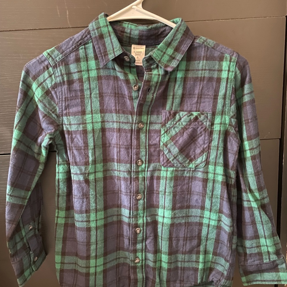 Plaid Button Down Shirt for Kids